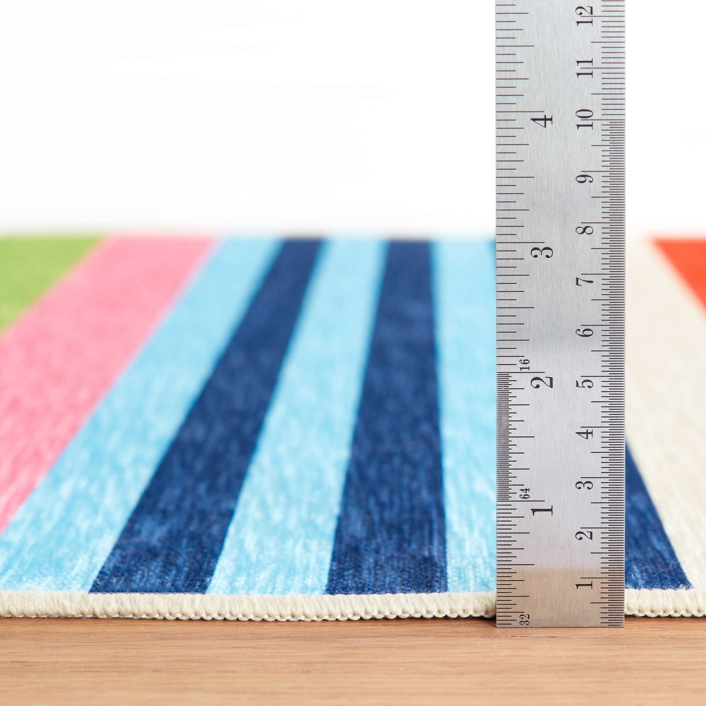Beach Stripe Multi Machine Washable Rug