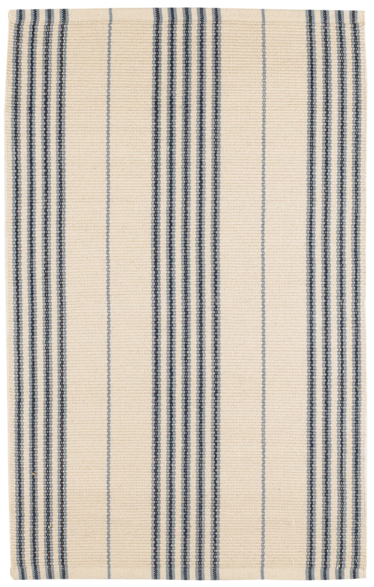 Conway Blue Handwoven Cotton Rug