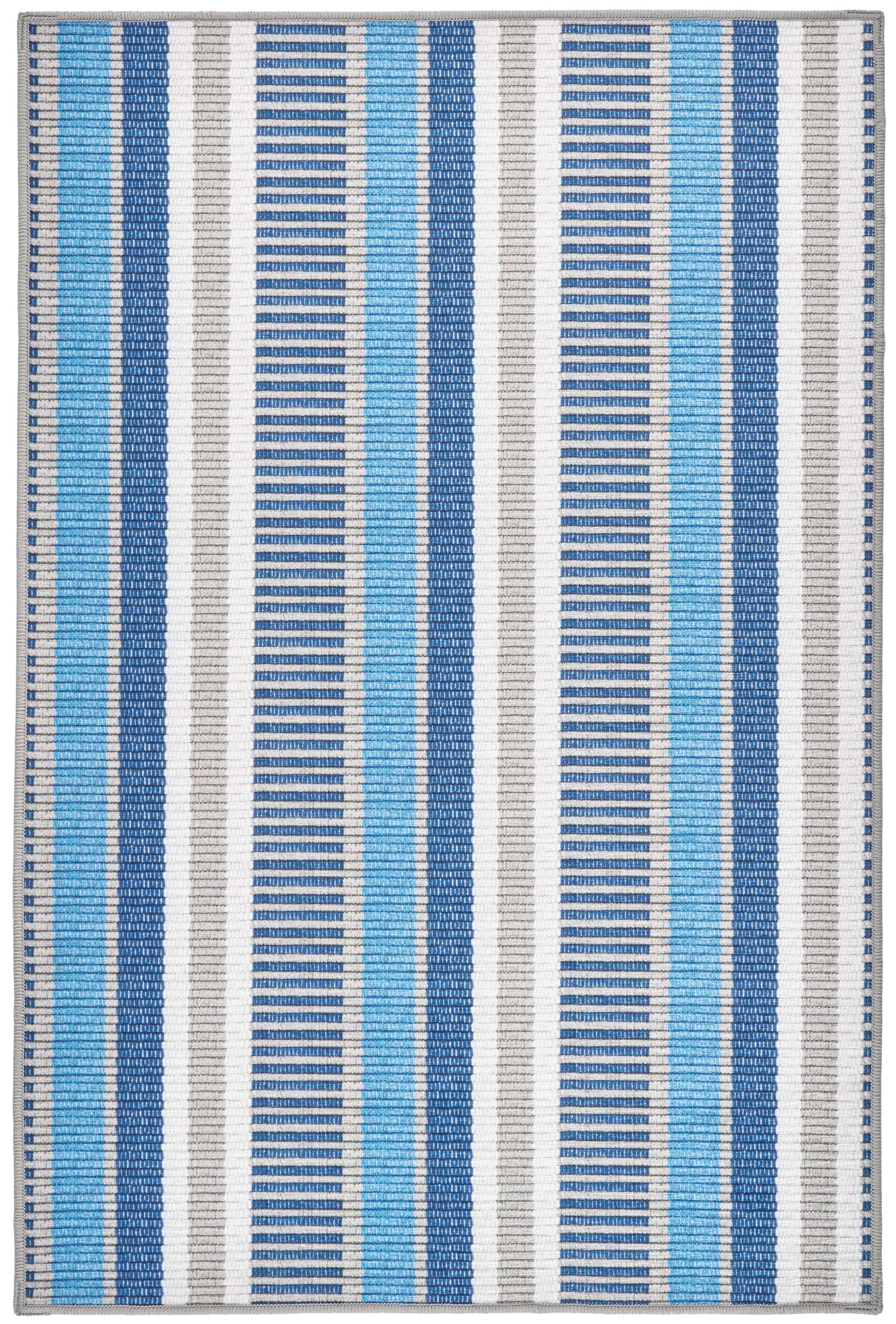 Always Greener Blue/Grey Machine Washable Rug