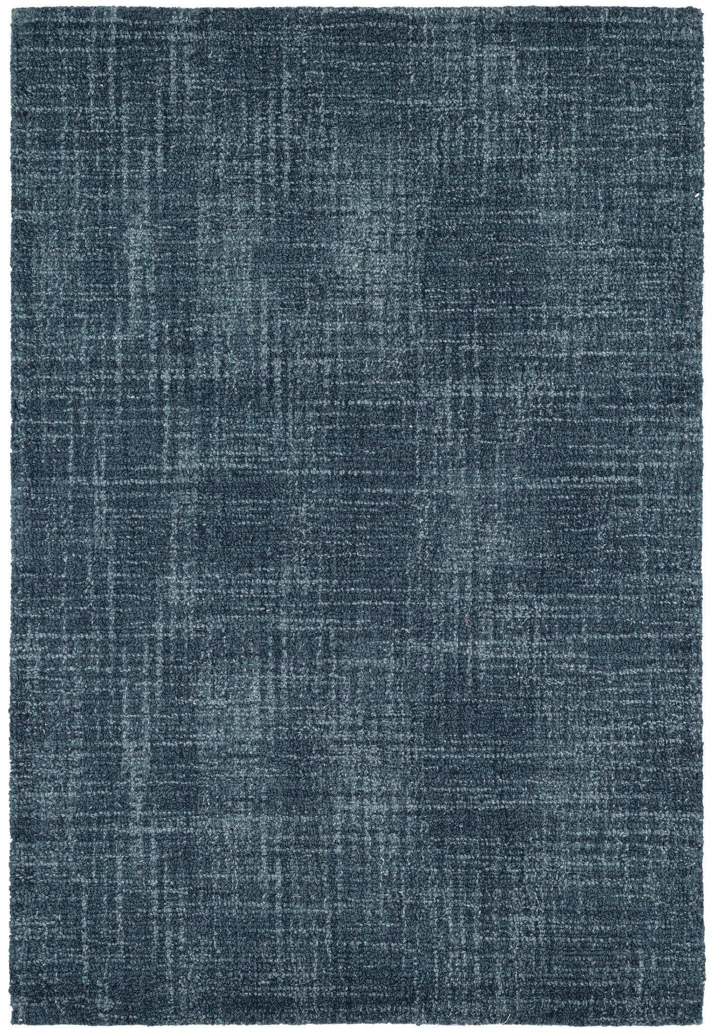 Crosshatch Denim Hand Micro Hooked Wool Rug