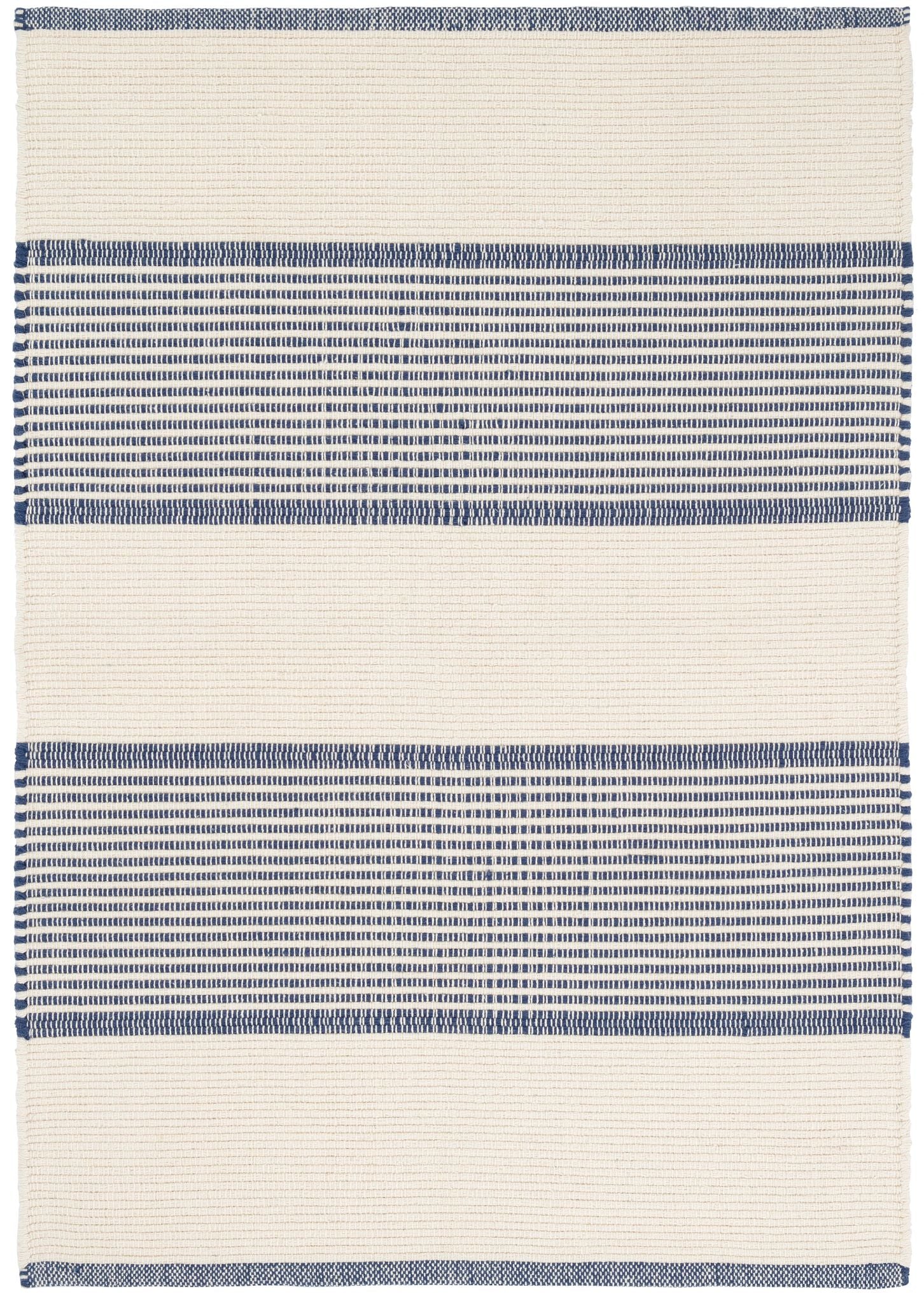 La Mirada Navy Handwoven Cotton Rug