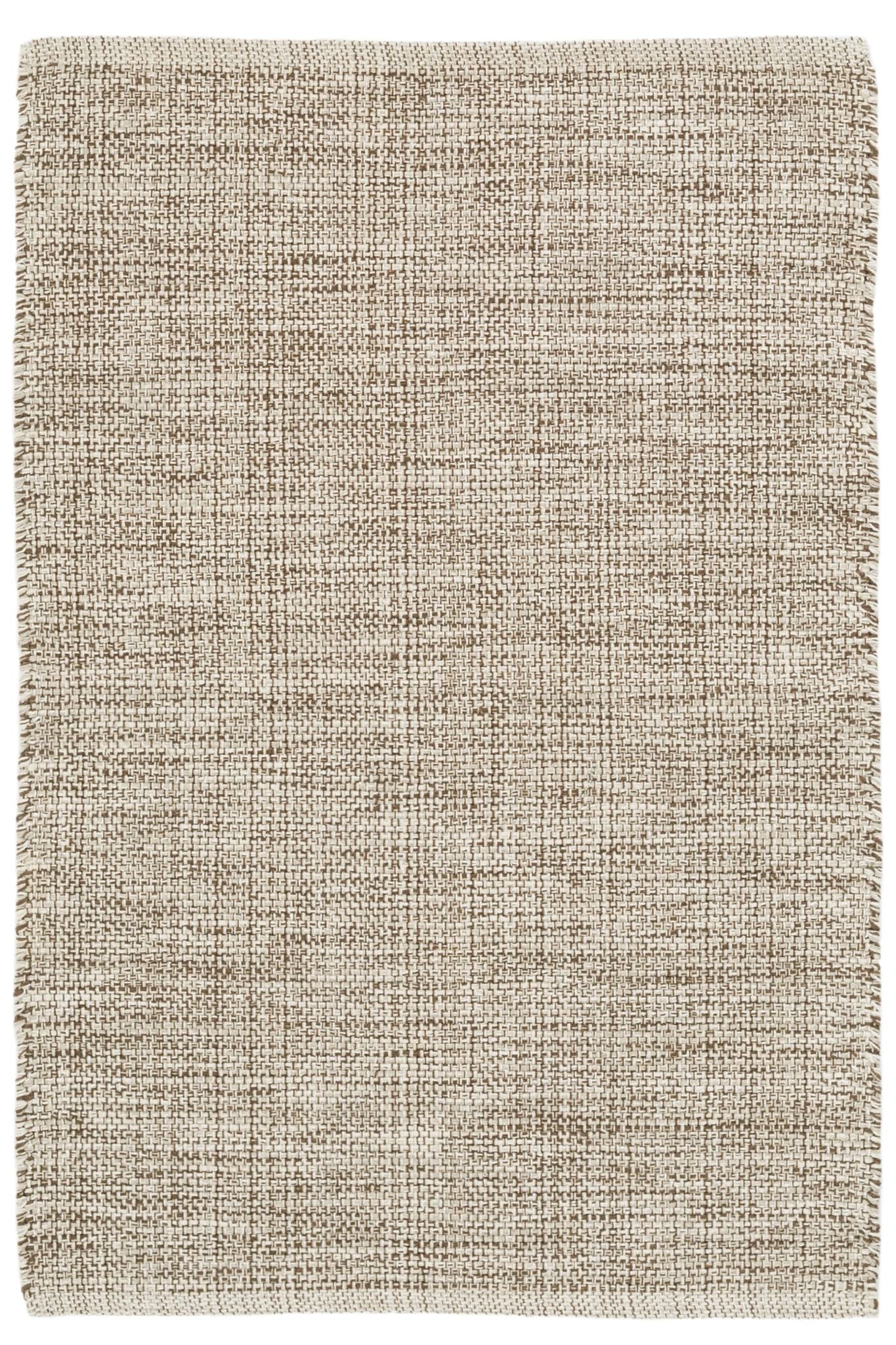 Marled Brown Handwoven Cotton Rug