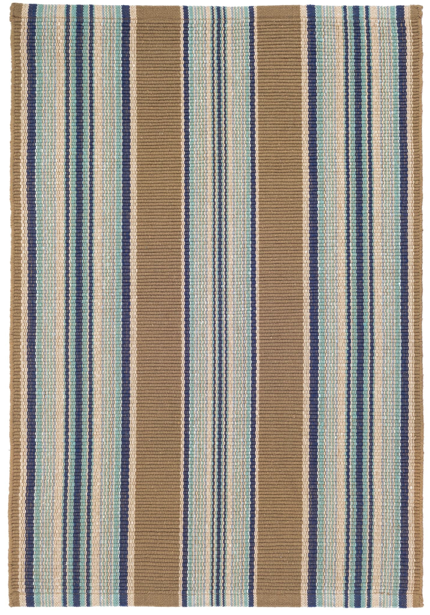 Blue Heron Stripe Handwoven Indoor/Outdoor Rug