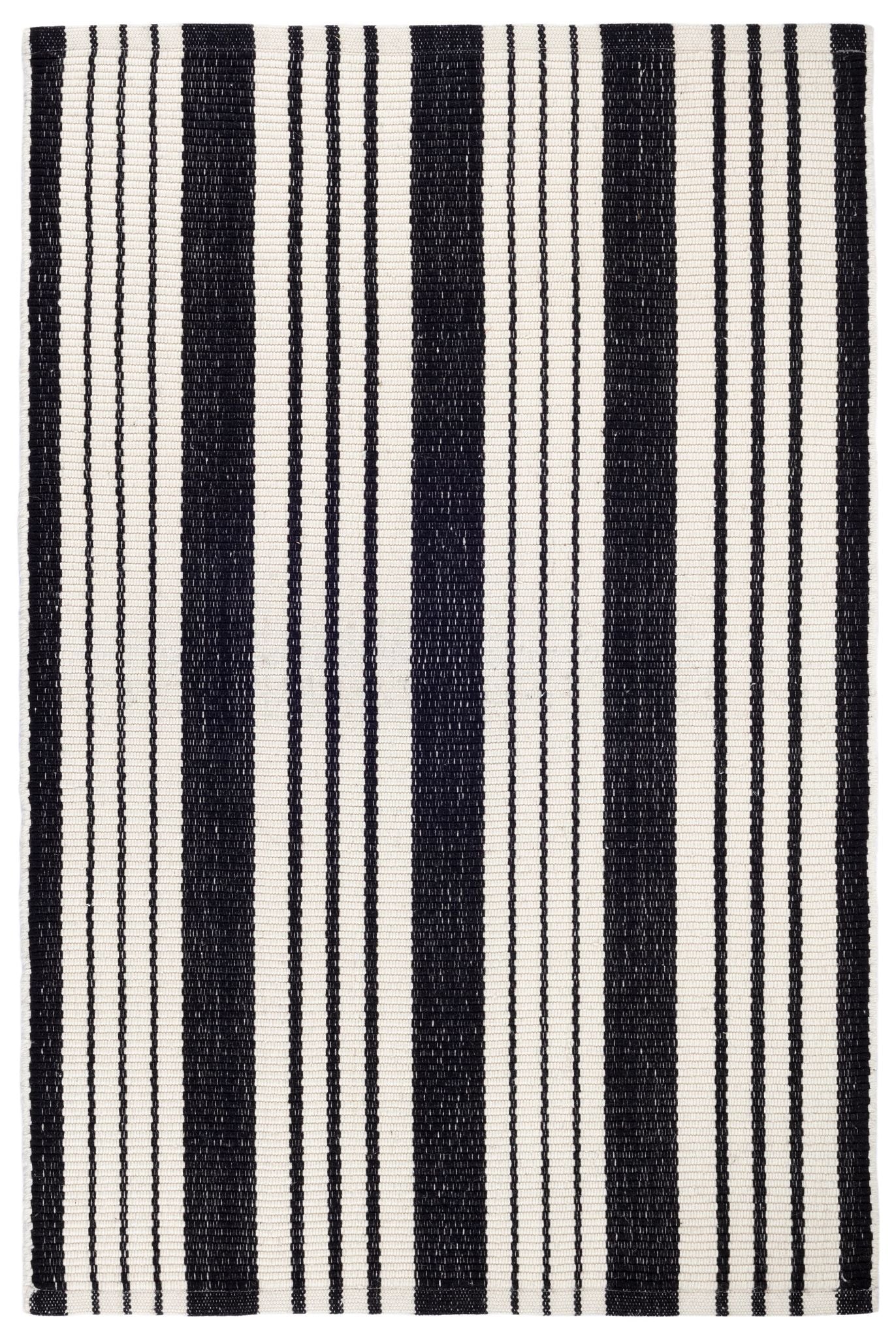 Birmingham Black Handwoven Indoor/Outdoor Rug