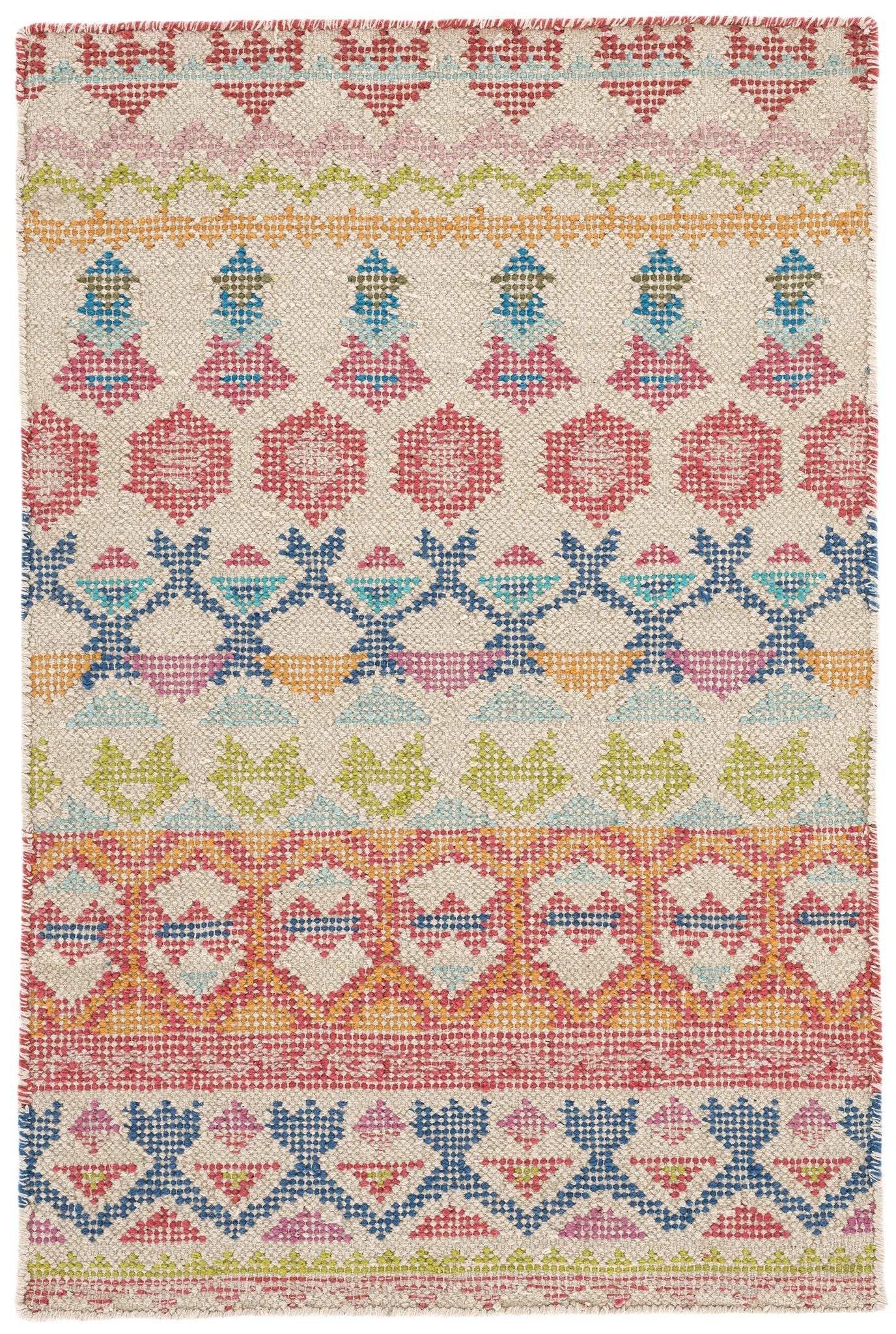 Stony Brook Multi Hand Loom Knotted Cotton Rug