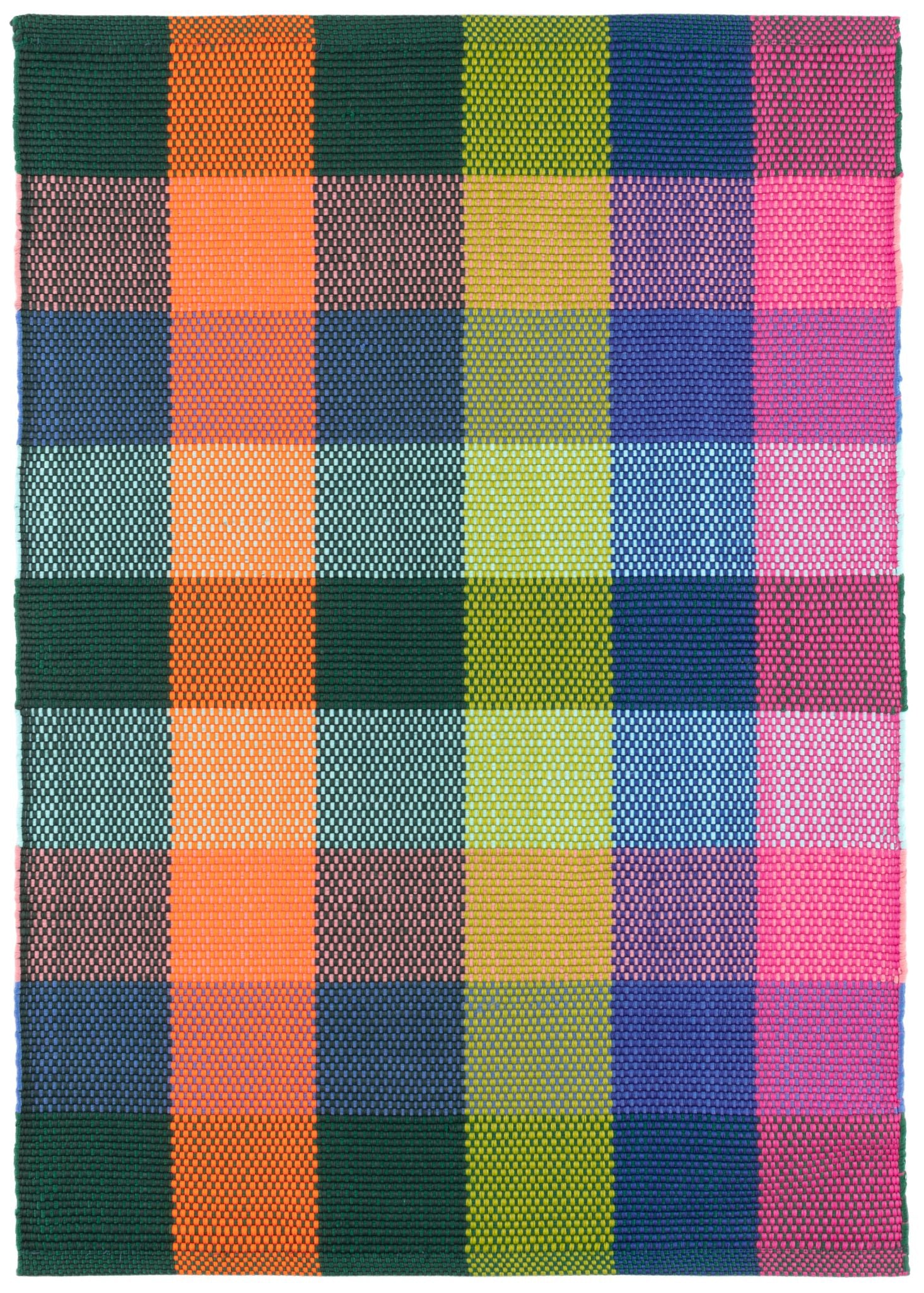 Happy Plaid Multi Handwoven Indoor/Outdoor Rug