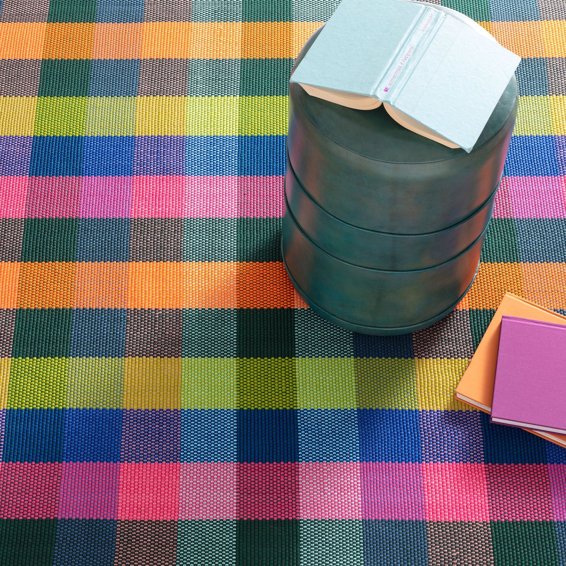Happy Plaid Multi Handwoven Indoor/Outdoor Rug