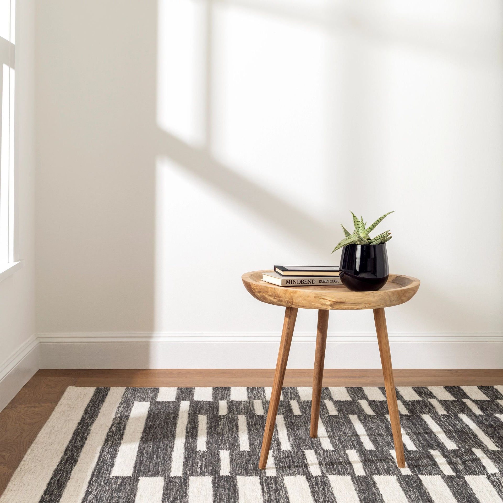 Heights Charcoal Handwoven Wool Rug