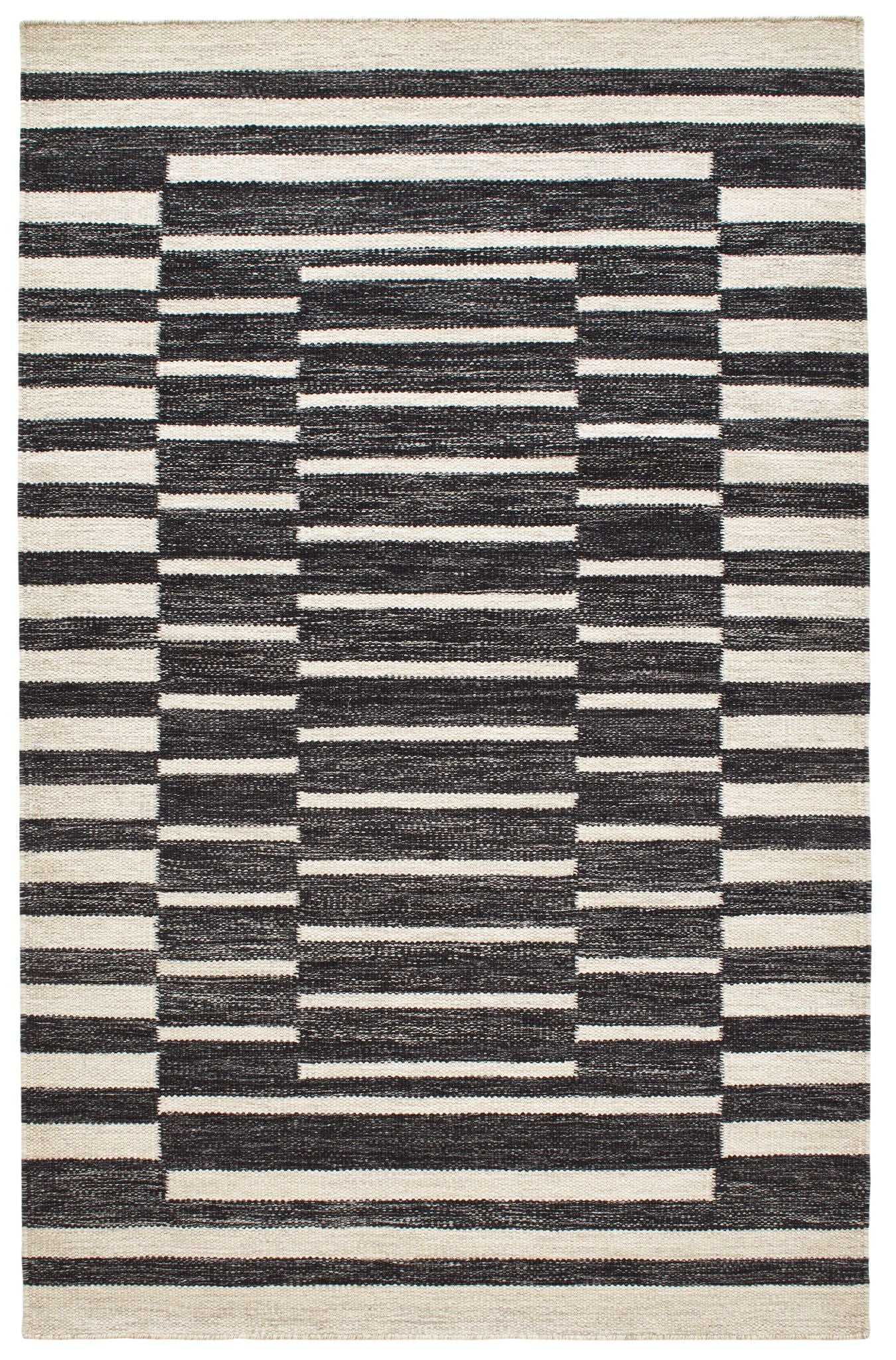 Heights Charcoal Handwoven Wool Rug