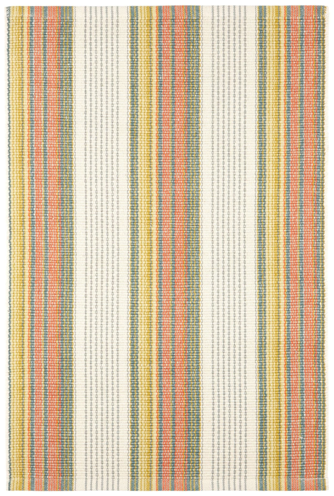 Sloane Stripe Sprout Handwoven Cotton Rug