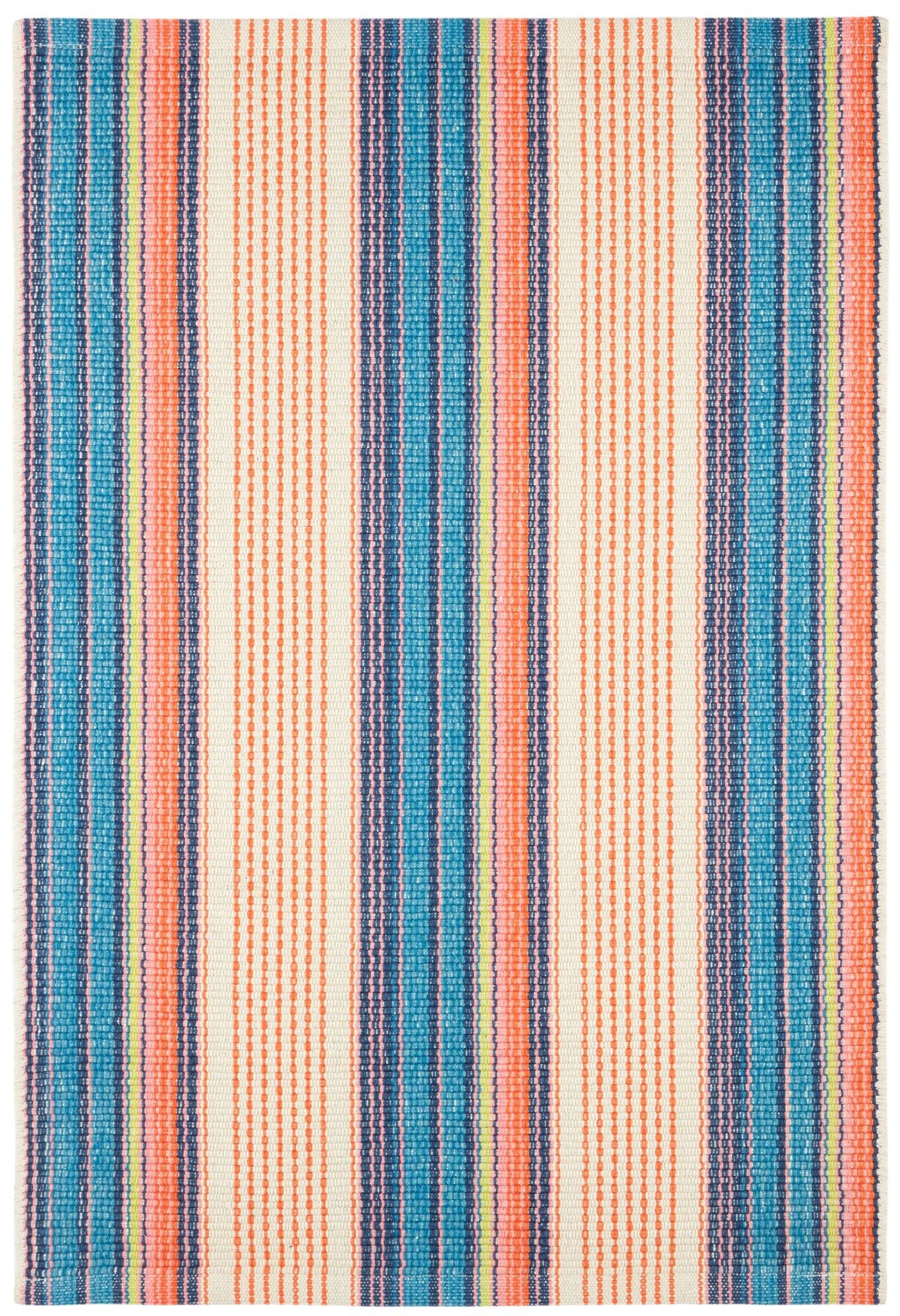 Sloane Stripe Sunset Handwoven Cotton Rug