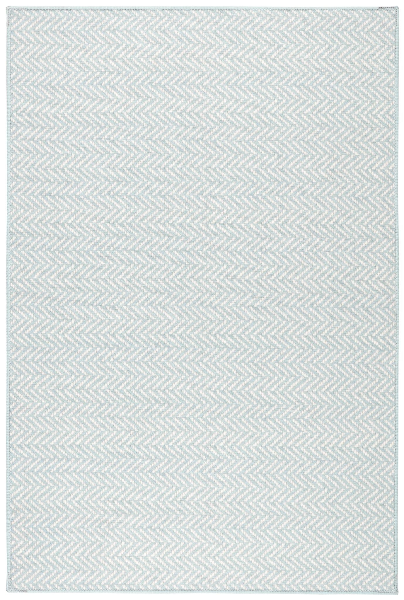 Herringbone Swedish Blue Machine Washable Rug