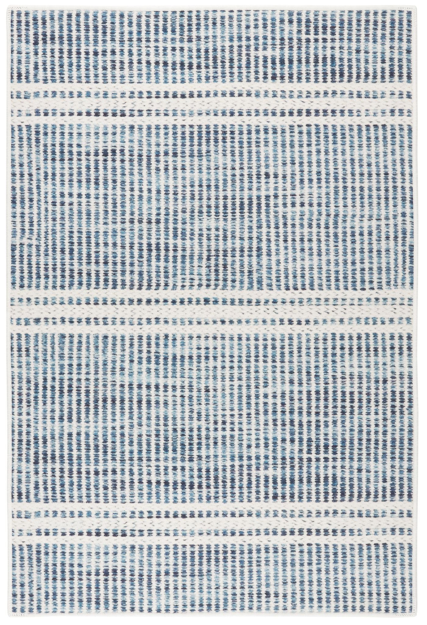 Malta Blue Machine Washable Rug
