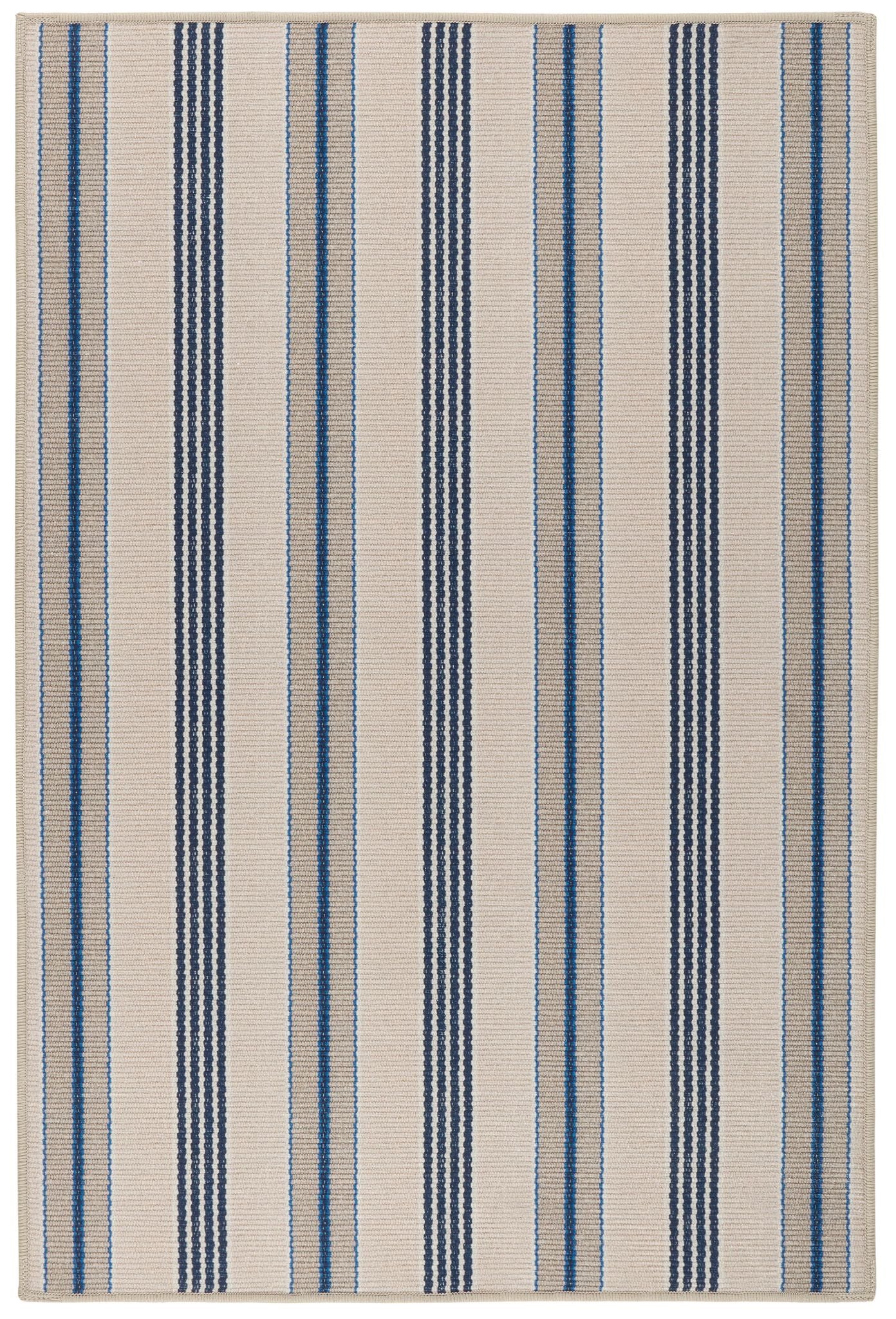 Nimes Ticking Neutral Machine Washable Rug