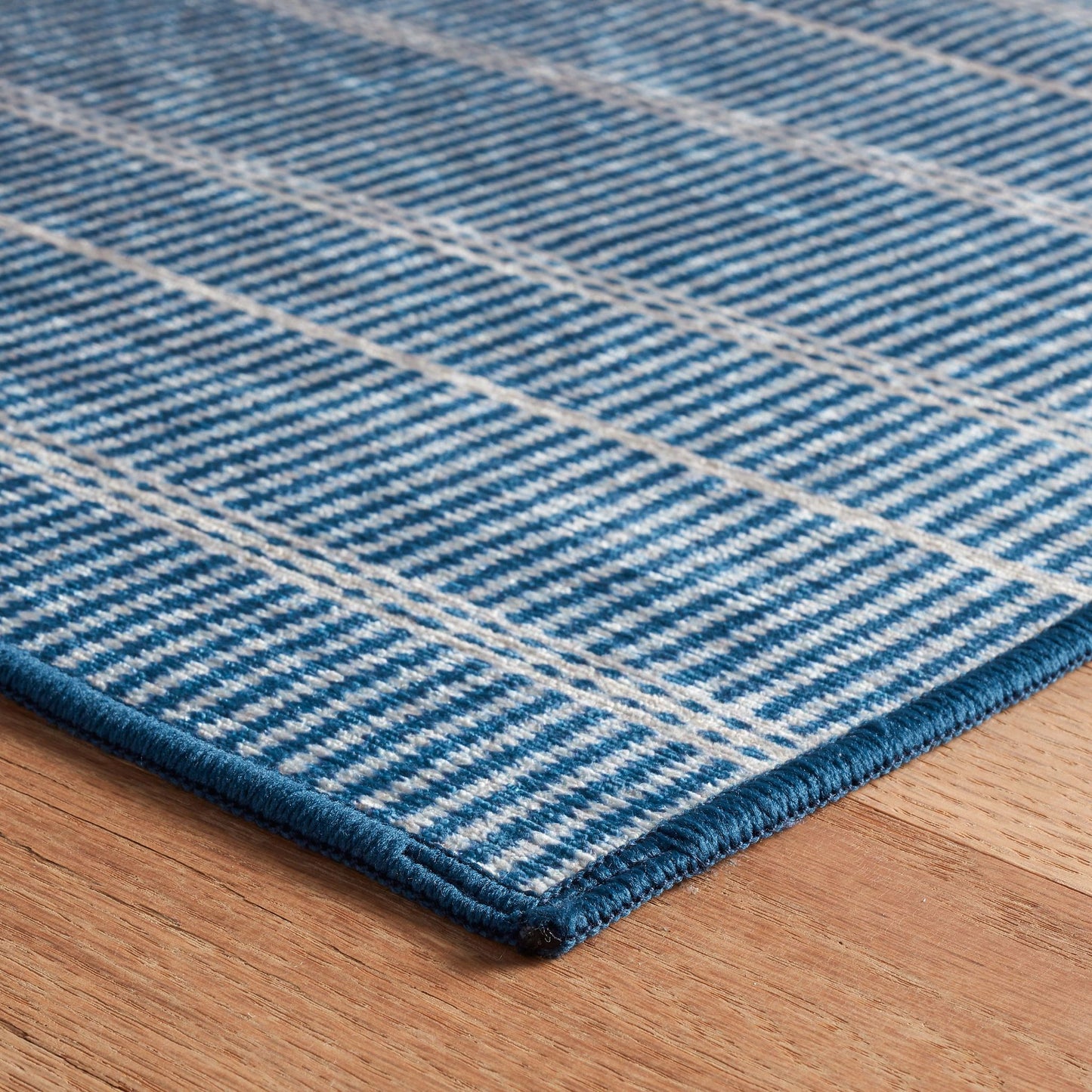 Samson Navy Machine Washable Rug