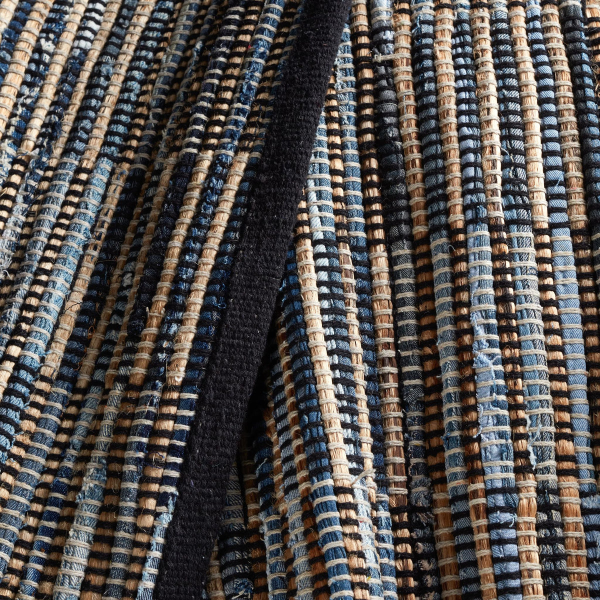 Denim Rag Gridwork Blue Handwoven Cotton Rug – Annie Selke Australia