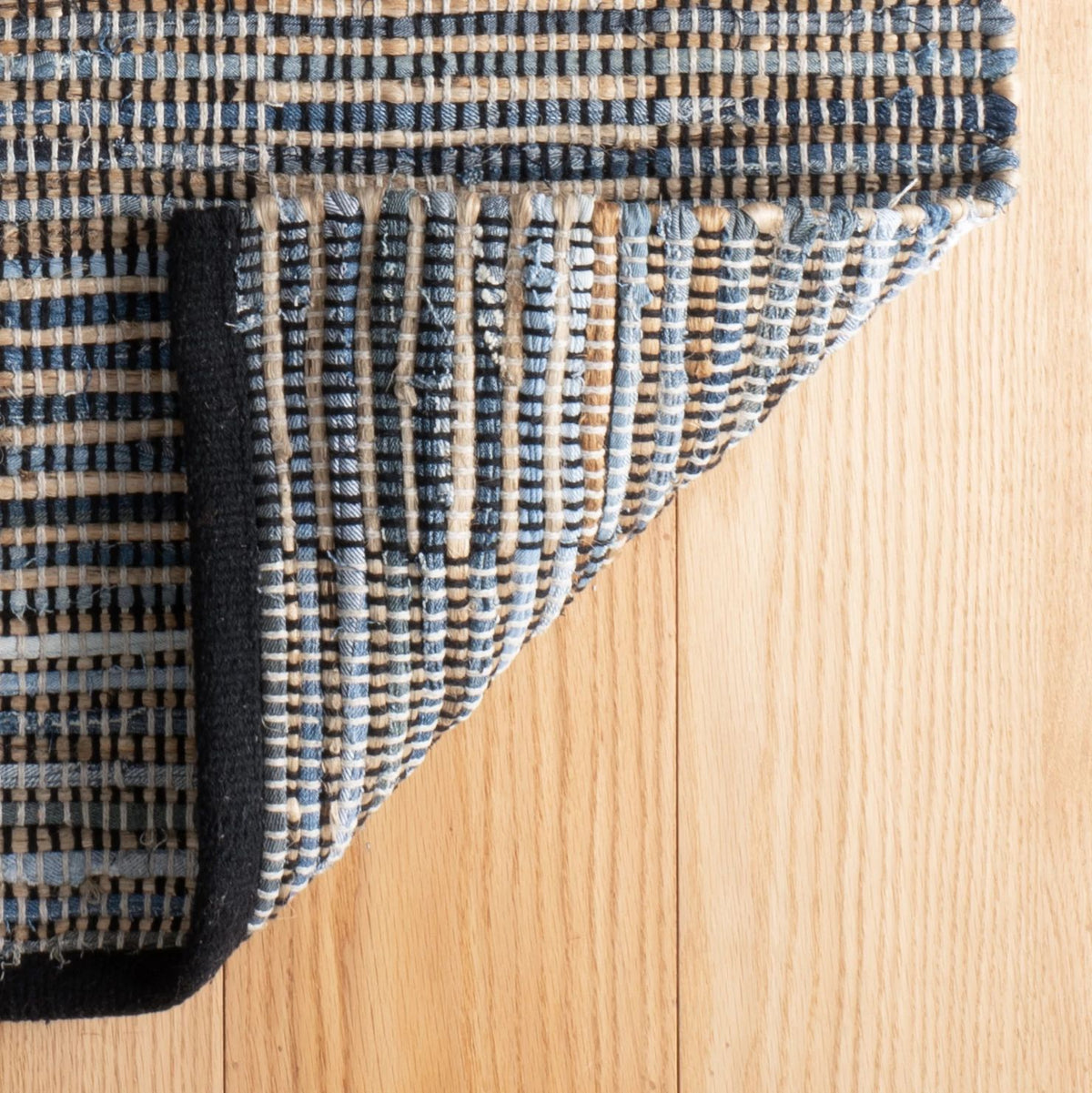 Denim Rag Gridwork Blue Handwoven Cotton Rug – Annie Selke Australia