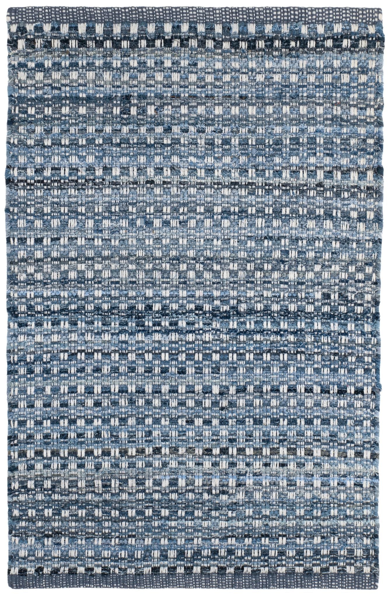 Denim Stone Blue Handwoven Cotton Rug