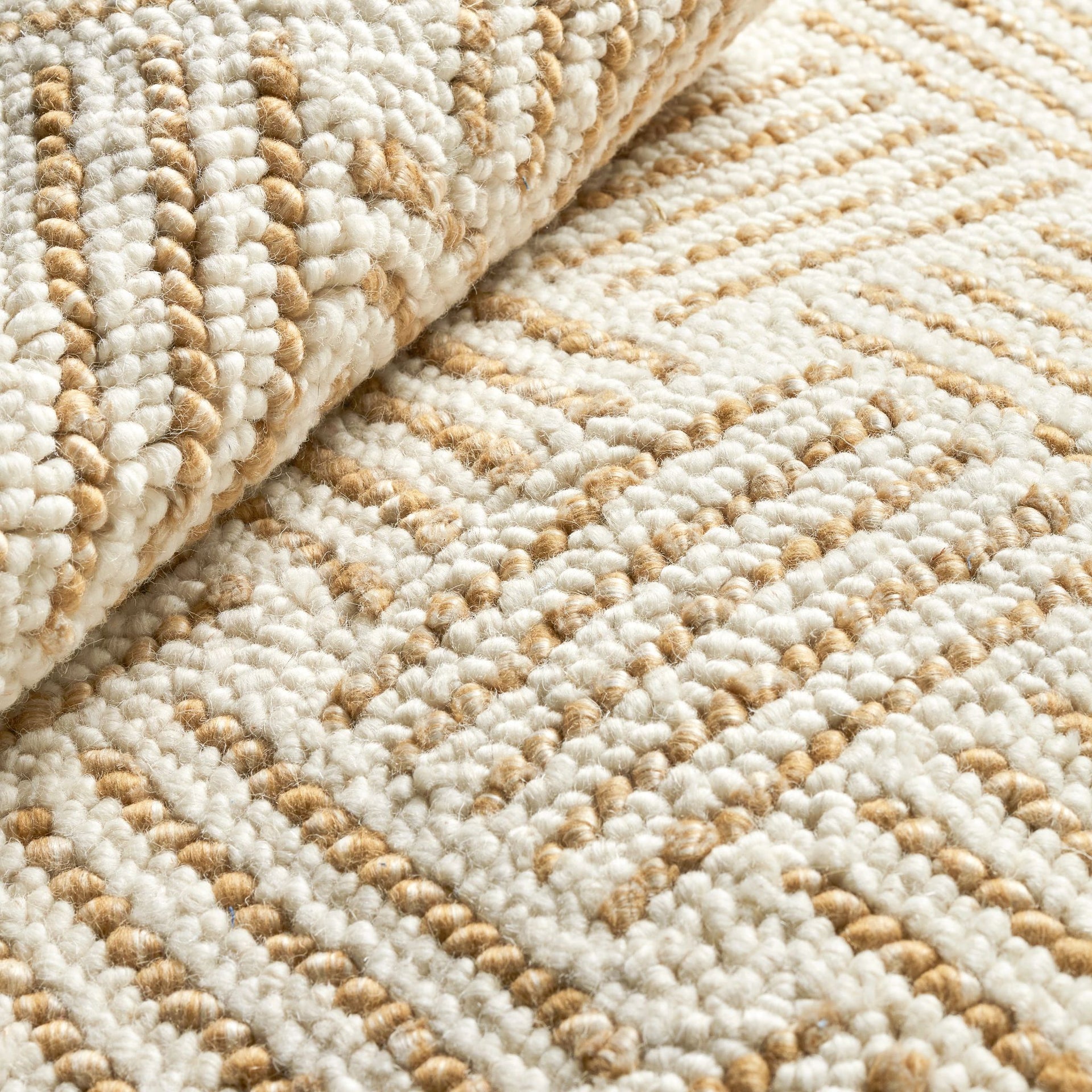 Layers Ochre Hand Hooked Wool Rug