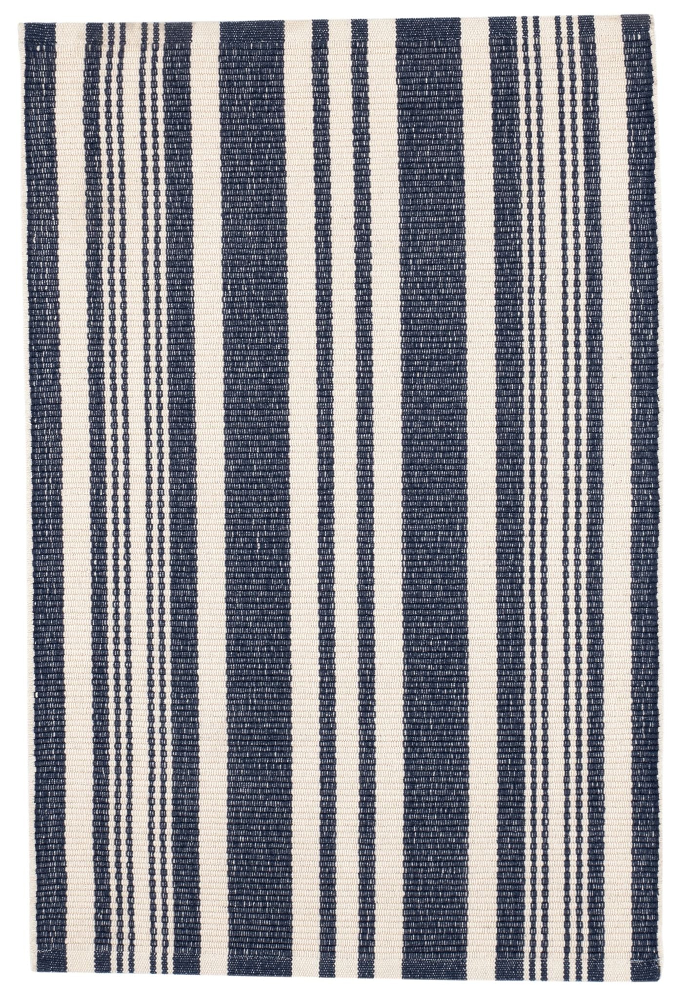 Irving Stripe Ivory Handwoven Cotton Rug
