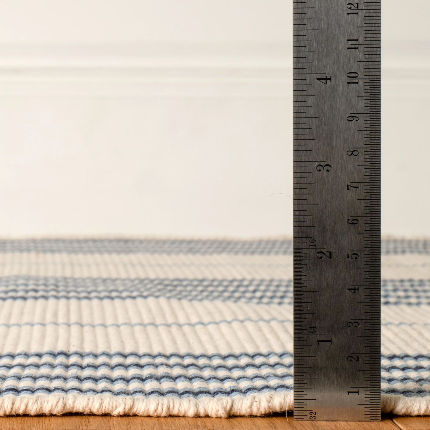Conway Blue Handwoven Cotton Rug