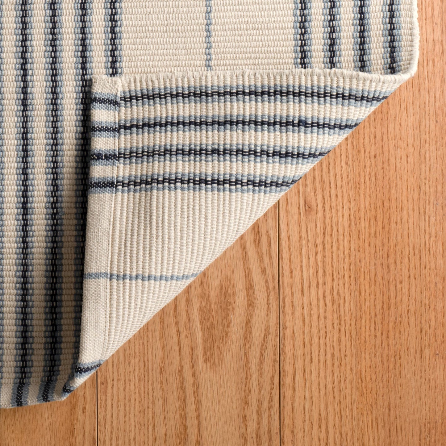 Conway Blue Handwoven Cotton Rug