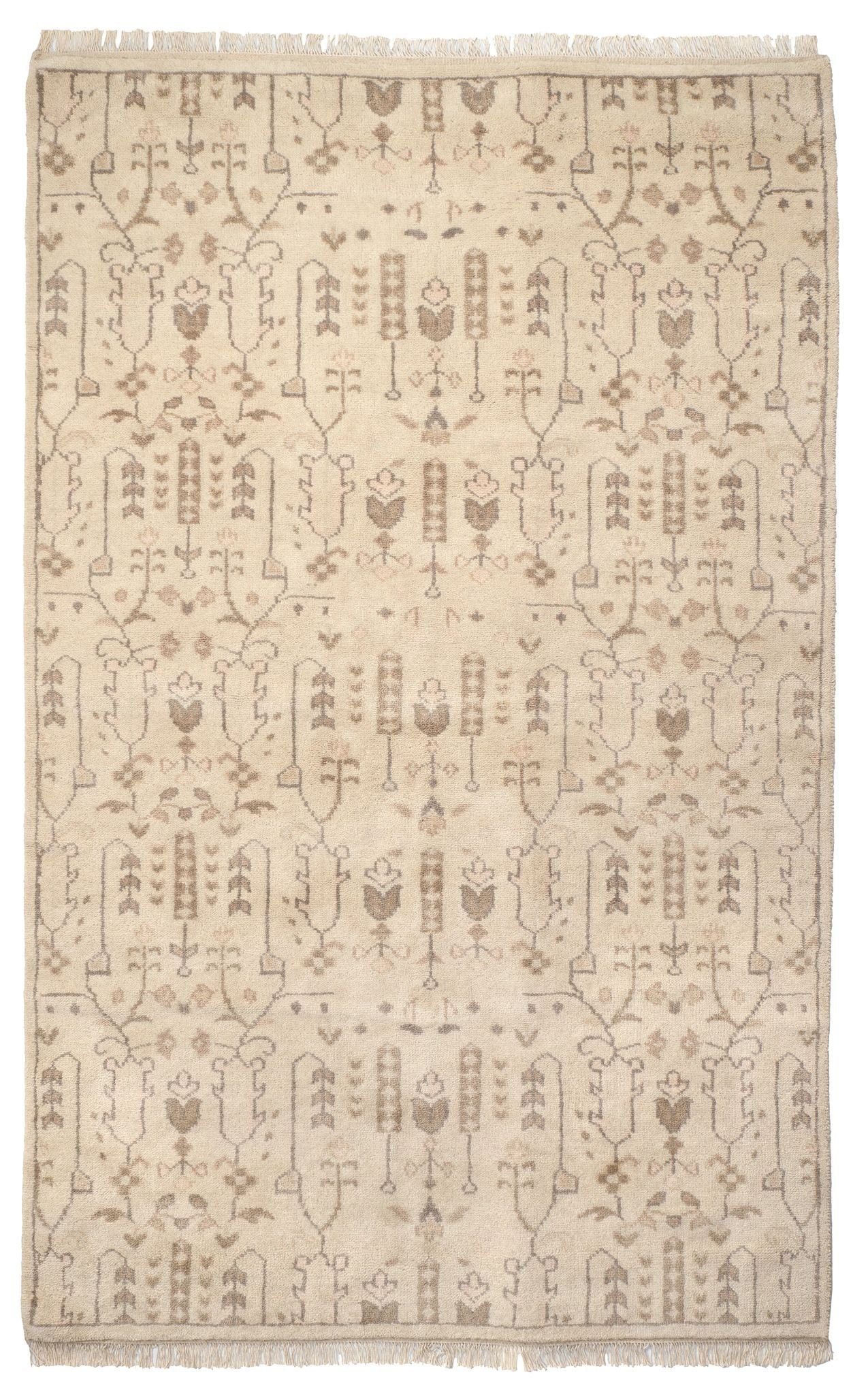 Dara Cream Hand Knotted Wool Rug
