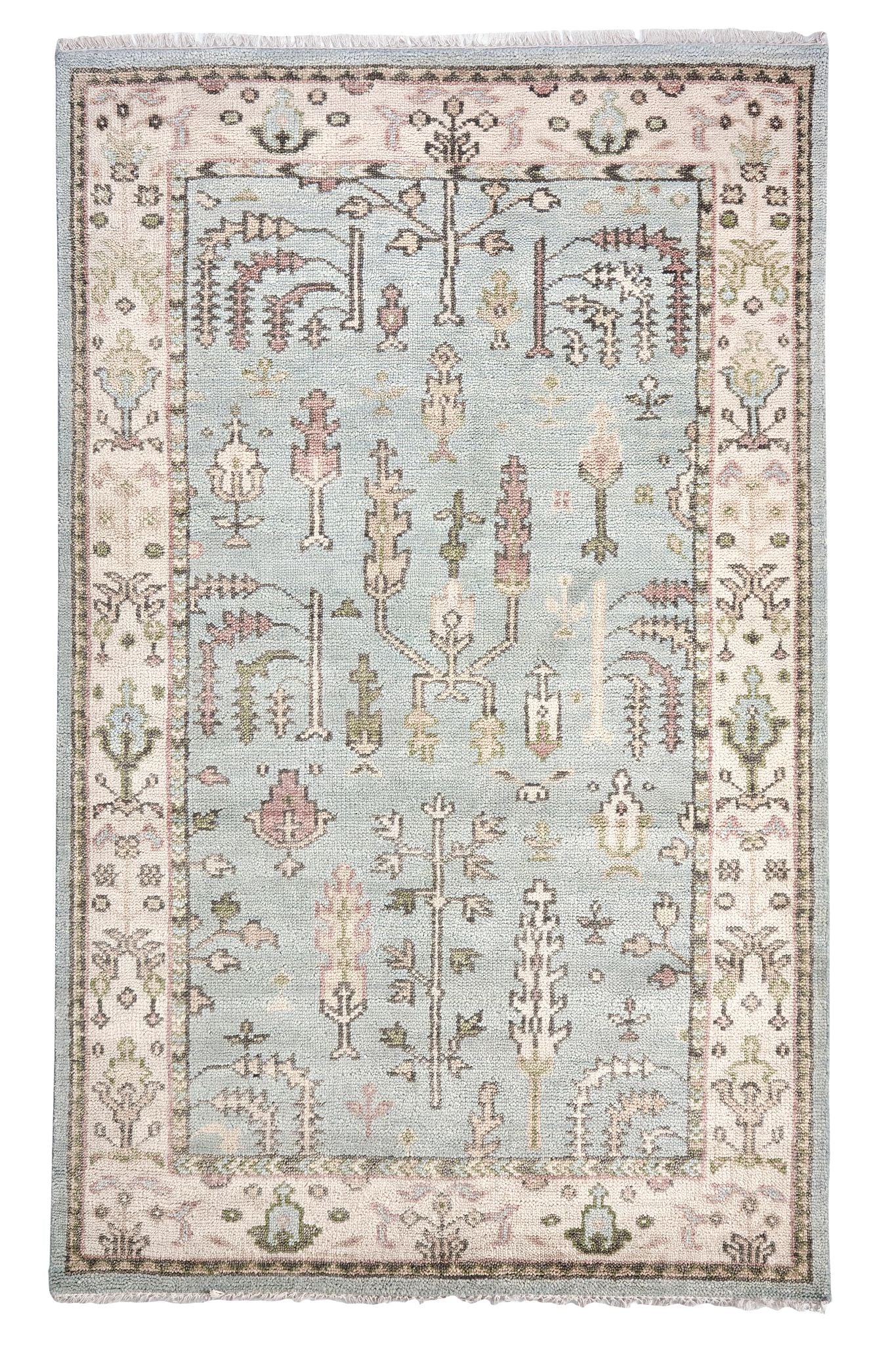 Athens Sky Hand Knotted Wool Rug