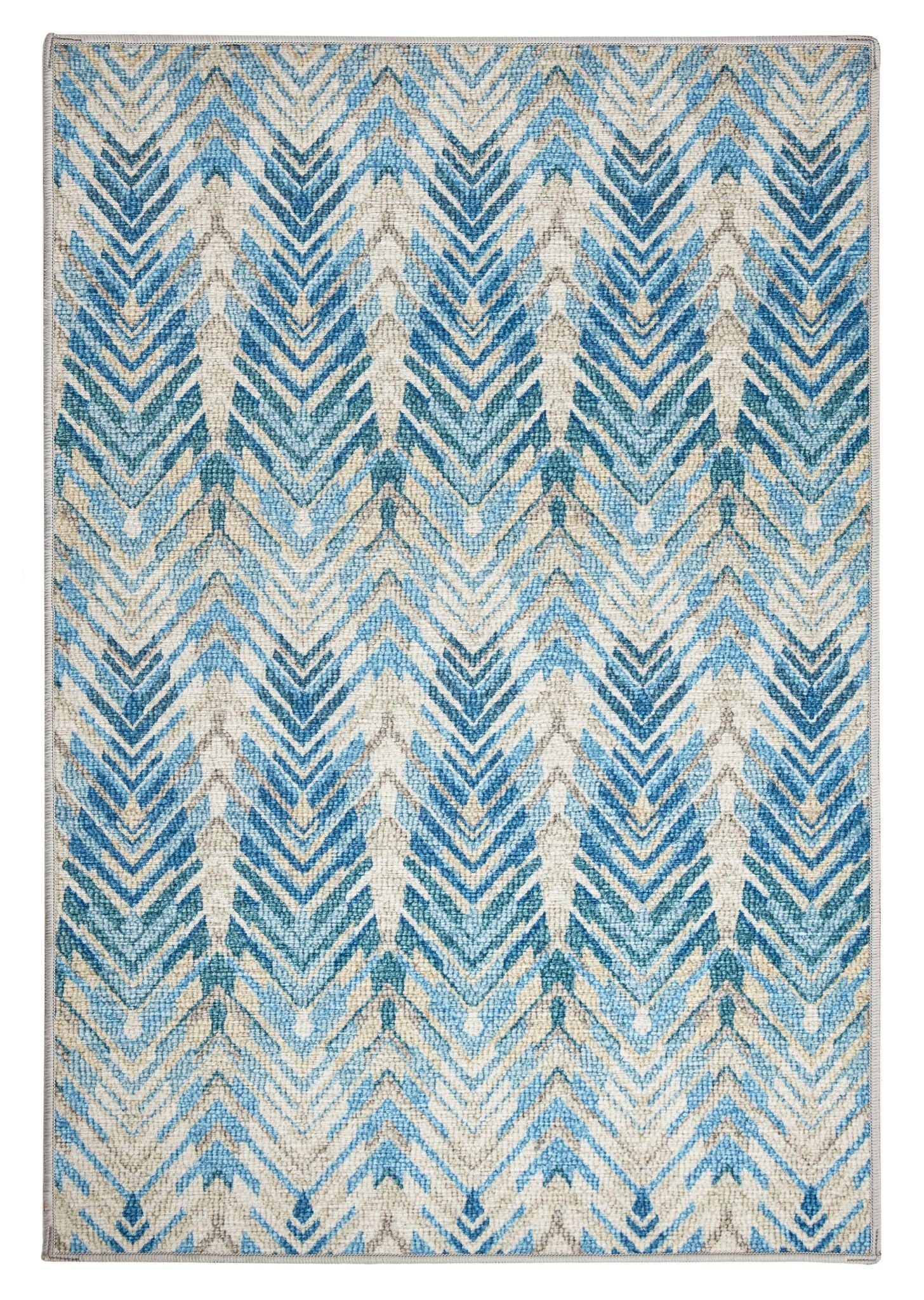 Seneca Blue Machine Washable Rug