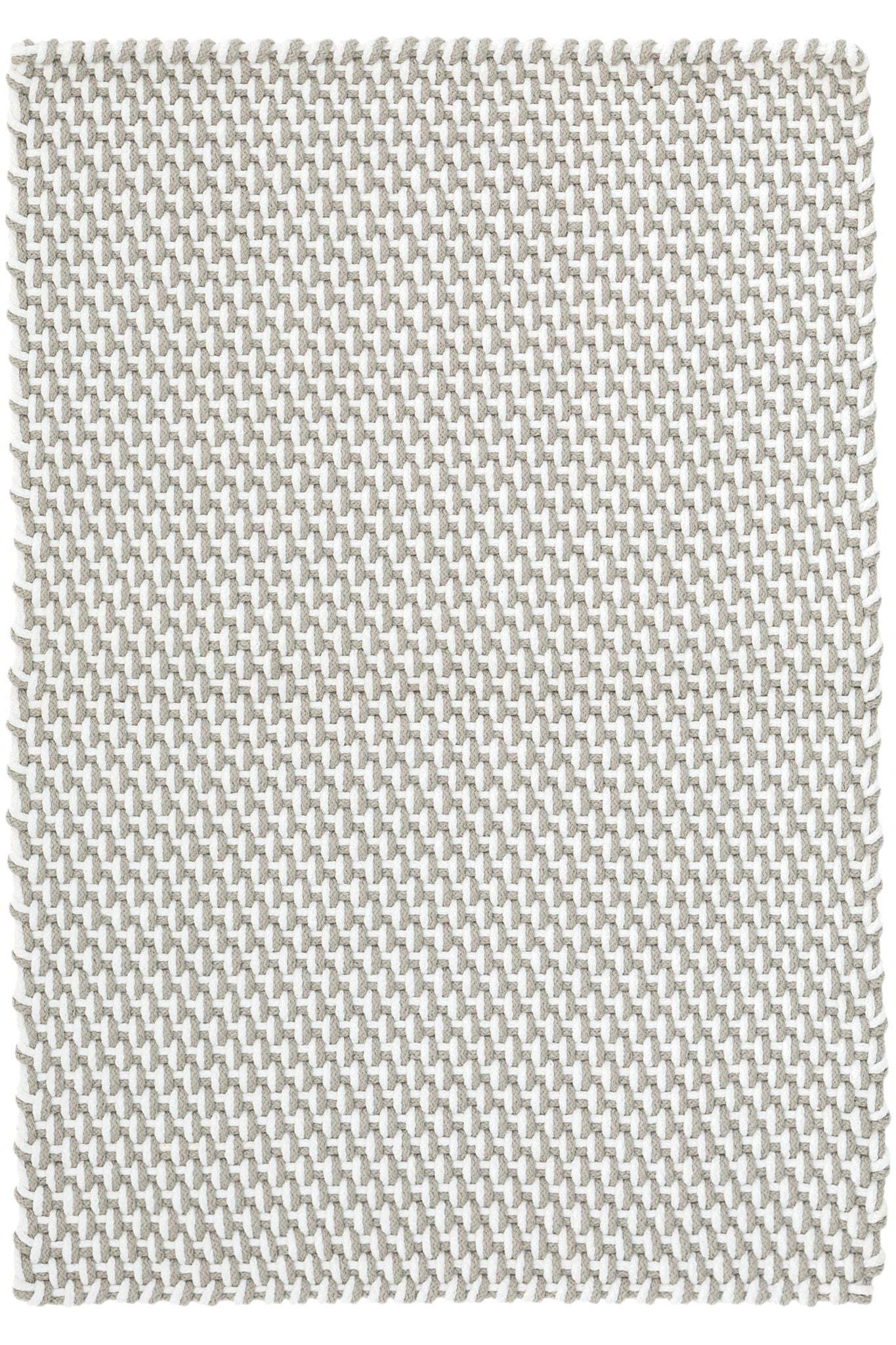 Two-Tone Rope Platinum/White Handwoven Indoor/Outdoor Rug