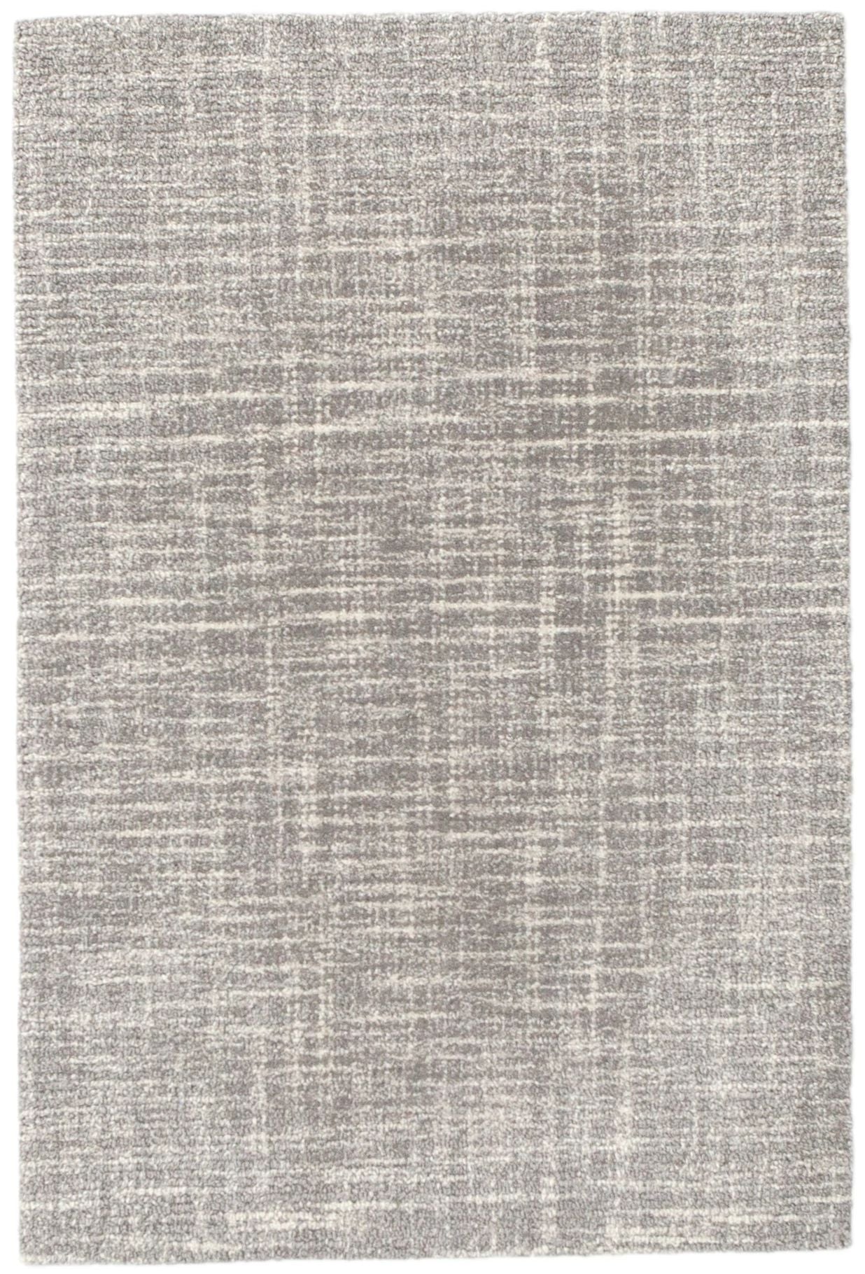 Crosshatch Dove Grey Hand Micro Hooked Wool Rug