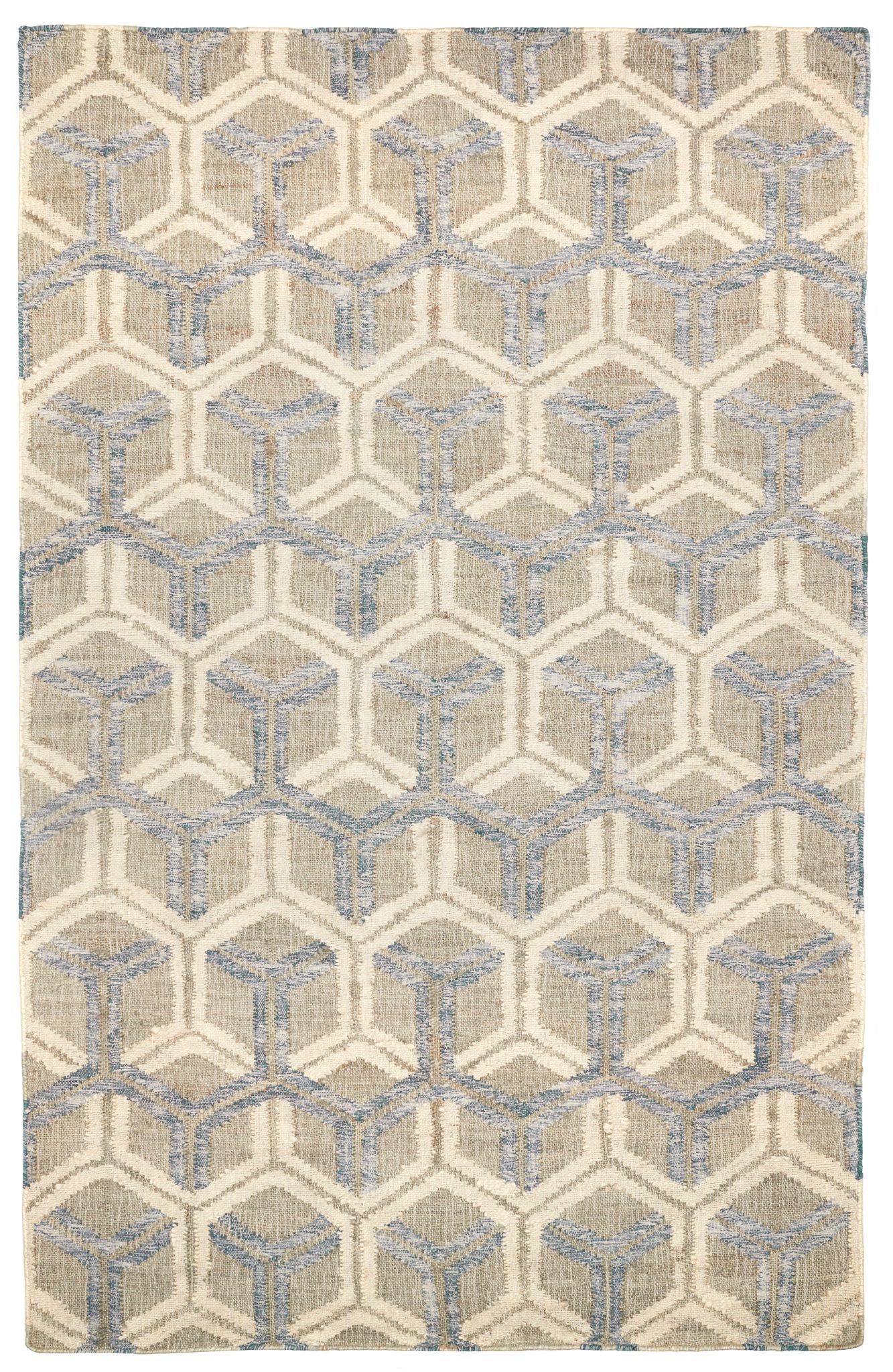 Tala Blue Handwoven Jute Rug