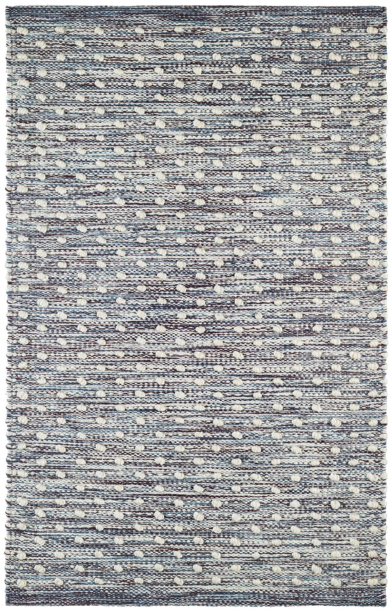 Hobnail Blue Handwoven Performance Rug