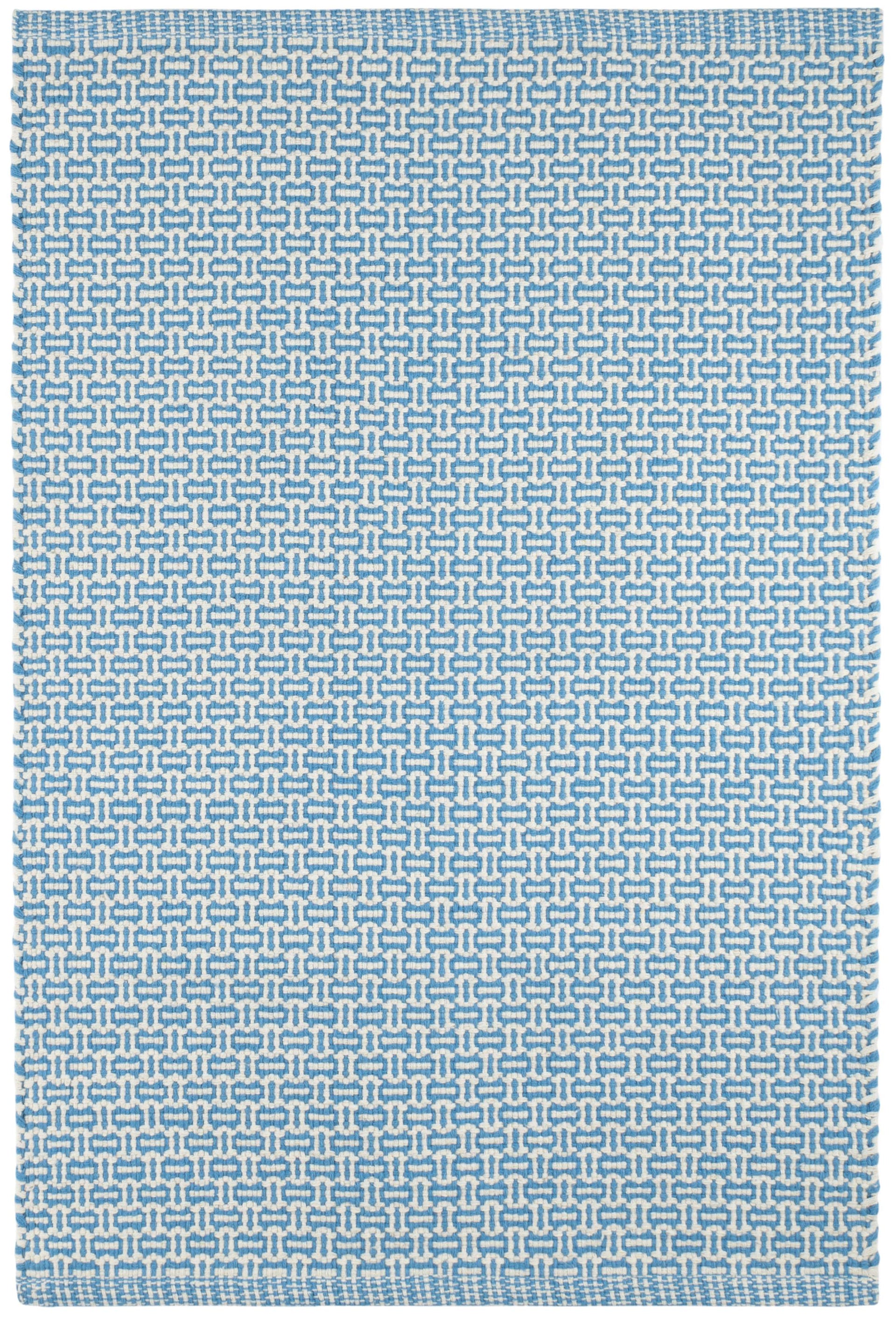 Miss Muffet French Blue Handwoven Cotton Rug