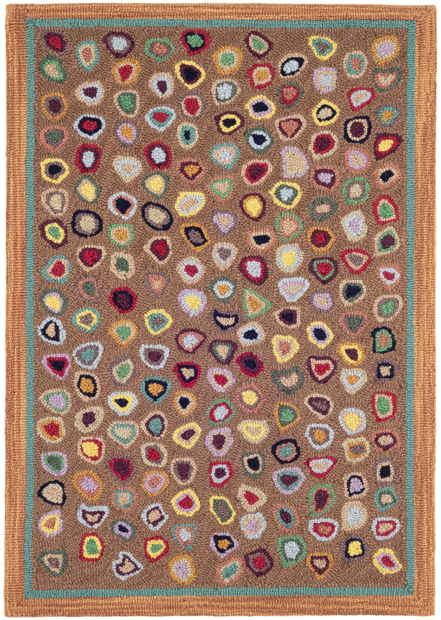 Cat's Paw Brown Hand Micro Hooked Wool Rug