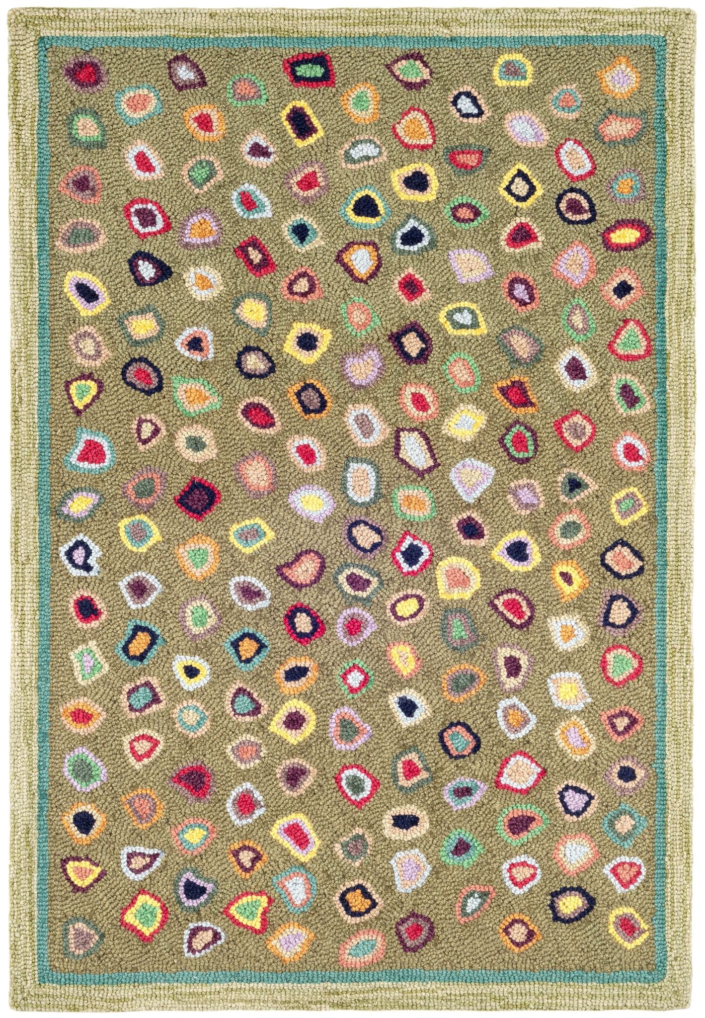 Cat's Paw Sage Hand Micro Hooked Wool Rug