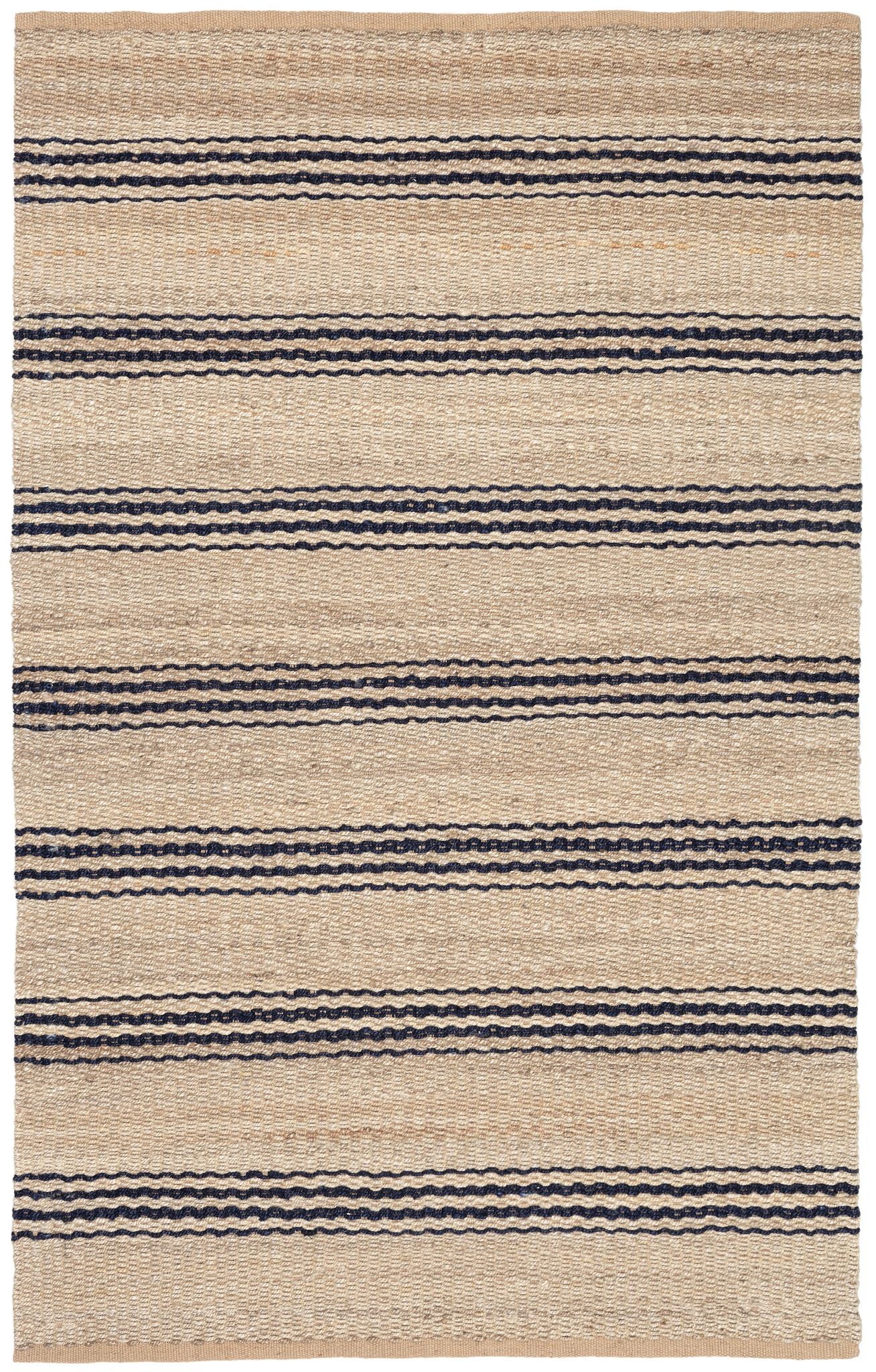 Jute Ticking Indigo Handwoven Rug