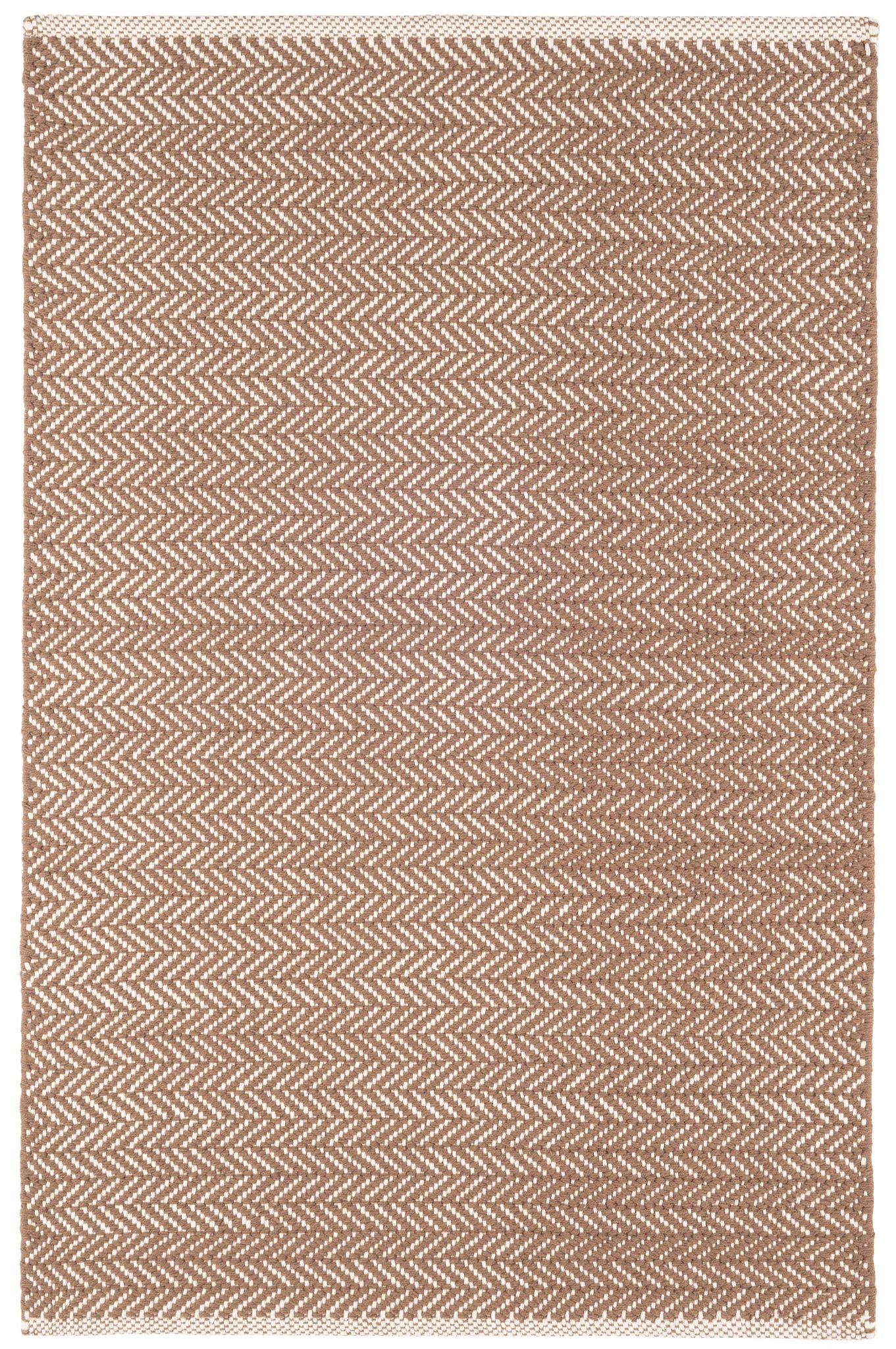 Herringbone Stone Handwoven Cotton Rug
