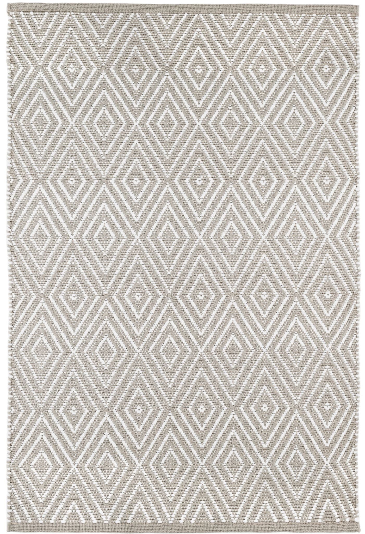Diamond Platinum/White Handwoven Indoor/Outdoor Rug