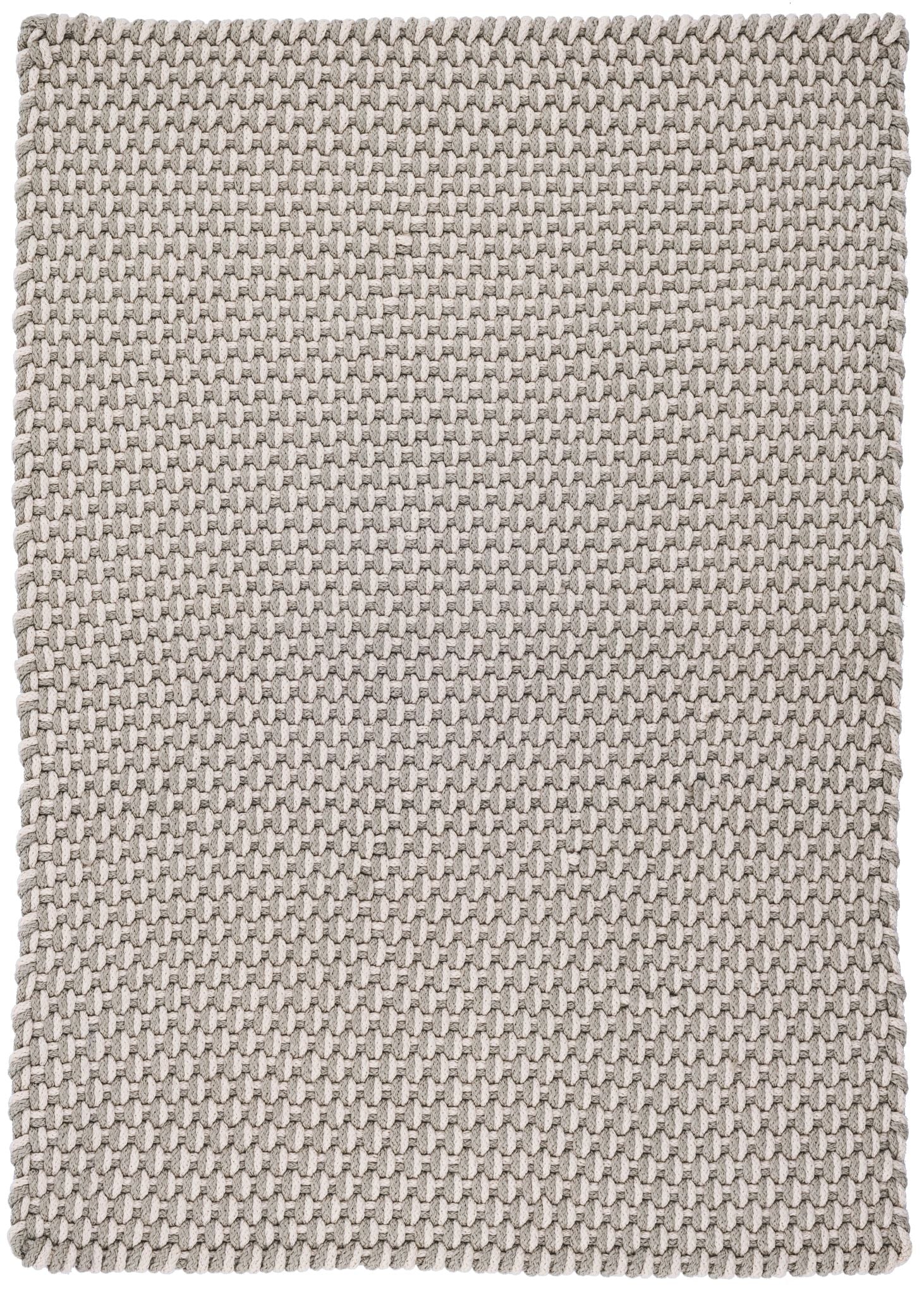 Two-Tone Rope Platinum/Ivory Handwoven Indoor/Outdoor Rug