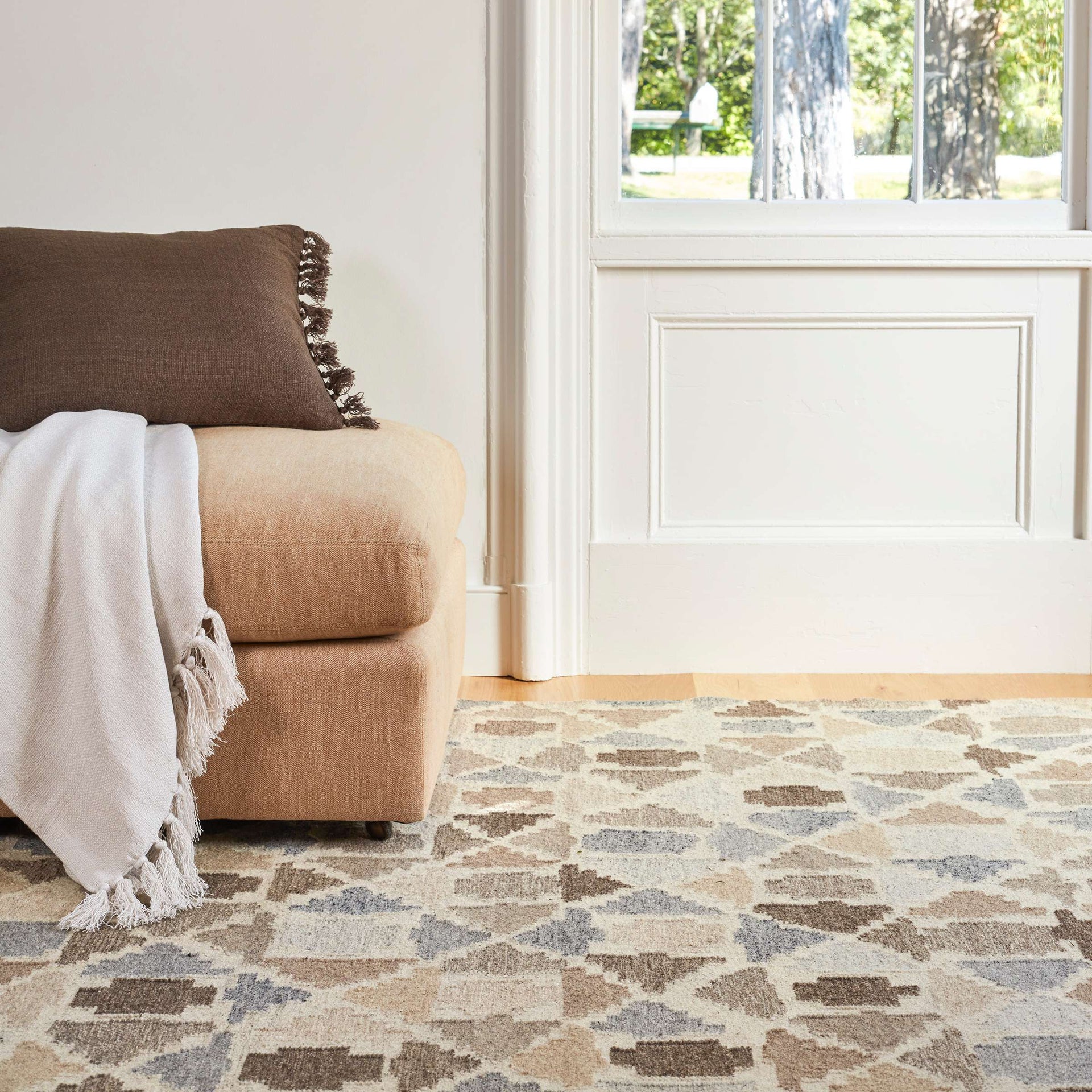 Rufus Stone Kilim Natural Handwoven Wool Rug